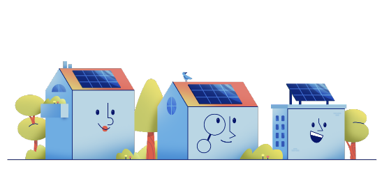 Image of houses with solar panels